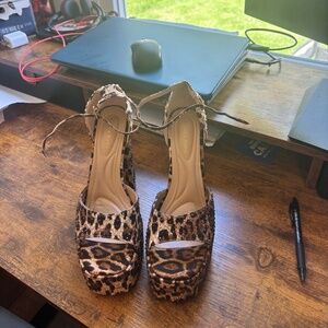 Cheetah Platform Heels